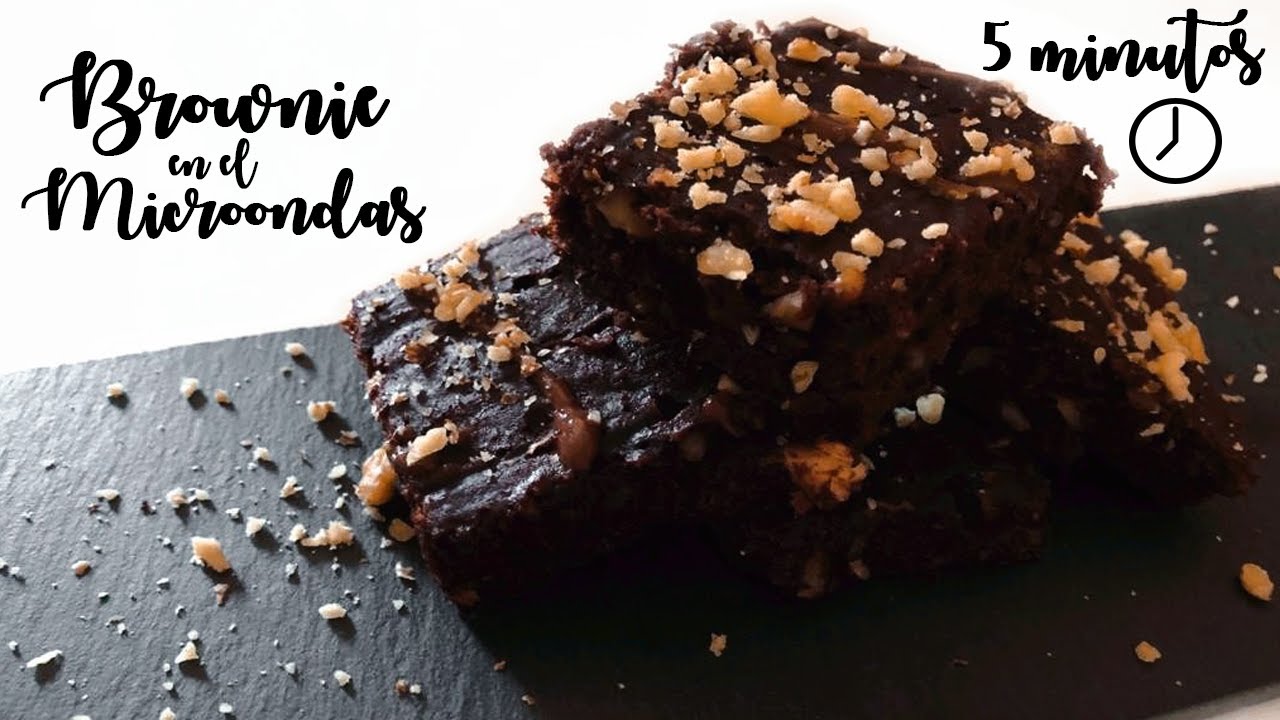 BROWNIE en menos de 5 minutos en el MICROONDAS SIN HUEVO, SIN GLUTEN