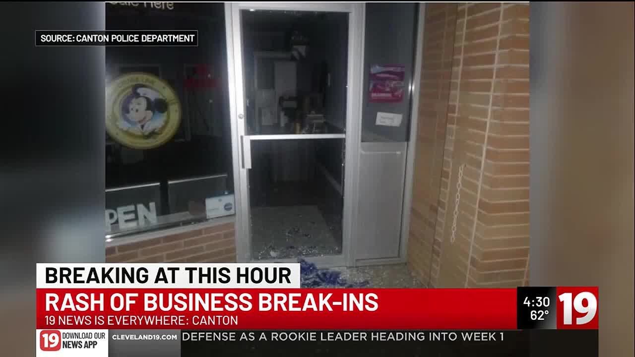 Multiple police agencies in Stark County investigate rash of business break-ins