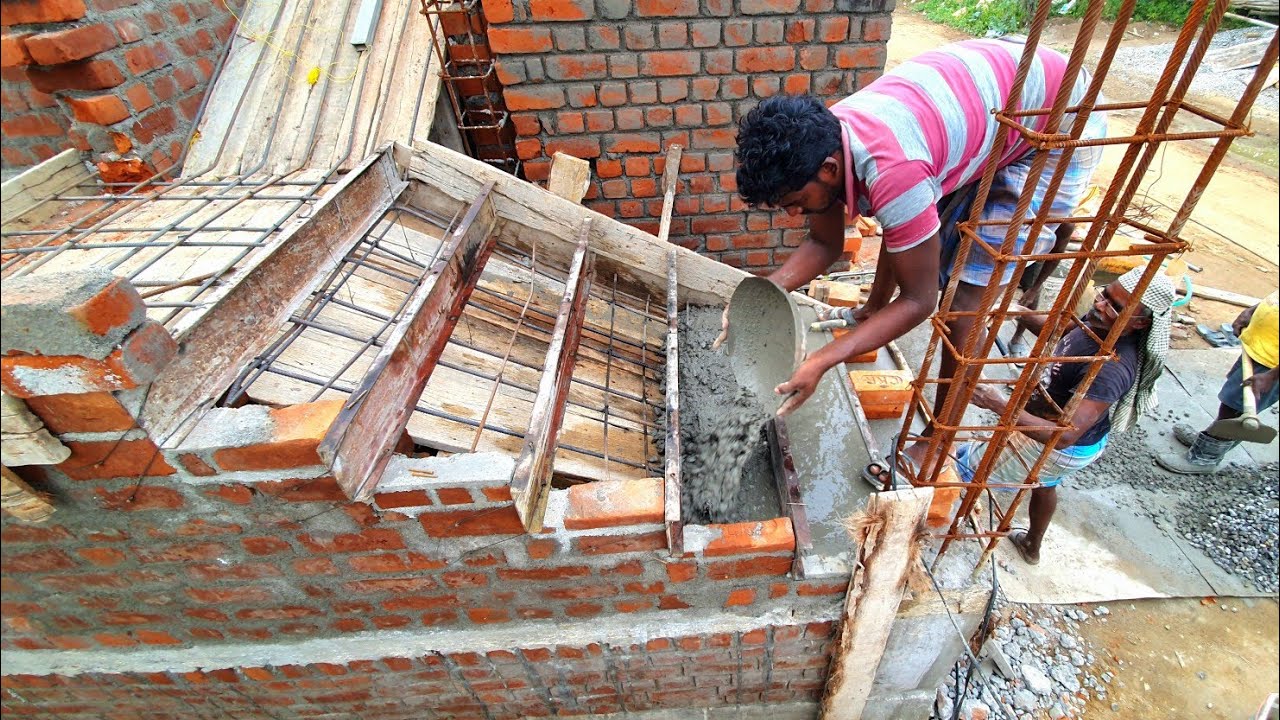 Staircase Construction_Reinforcement Concrete Stairs Making with Cement ...