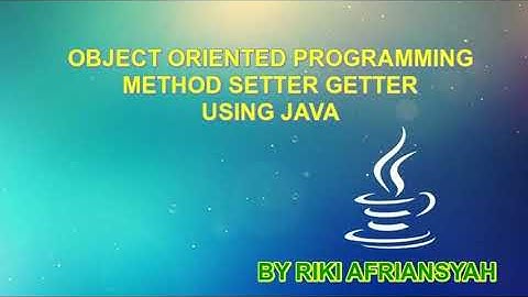 Object Oriented Programming  -  SETTER GETTER Method