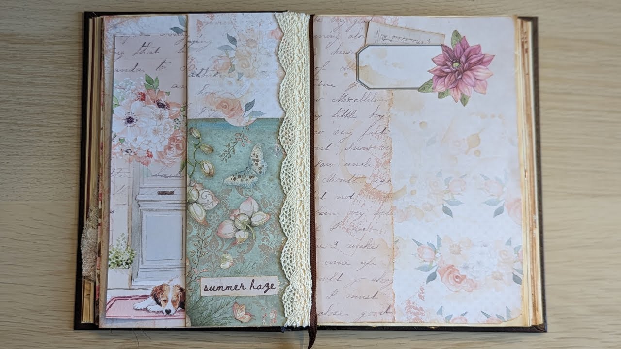 🌺 Through The Seasons 🌺 Altered Book Junk Journal ~ Summer Pages: Part 1