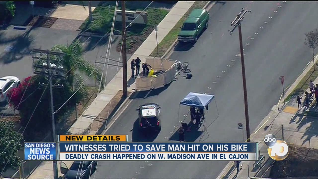 Witnesses tried to save man hit on his bike