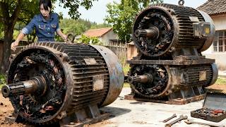 💡Genius Girl's Challenge: Repairs An Irreparable Diesel Engine For The Contractor, Shocked All!