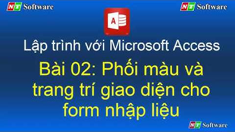 Bài 2: Lập trình với Microsoft Access và VBA Access  - NT Software