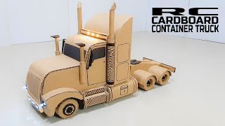 How to make RC Container Truck from Cardboard | DIY RC Container Truck | Homemade Container Truck