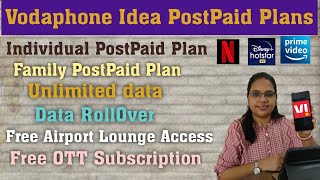 Vodaphone Idea Individual and Family PostPaid Plan Full Detail 2021| Vi का PostPaid Plan जाने हिन्दी