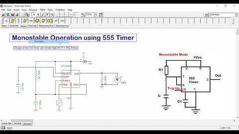 555 Timer | Astable and Monostable Operation (in Tina-TI)