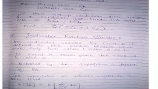 DAA- Design and Analysis of Algorithms-TE CSE-IT- Indicator random variable