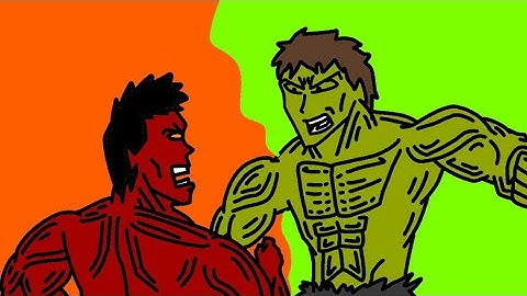 Hulk vs red hulk-sequel/flipaclip animation