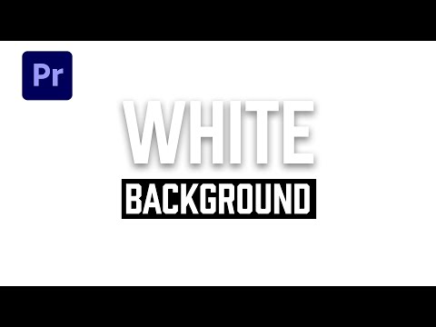 Premiere Pro How To Make WHITE BACKGROUND (Quick Tutorial)