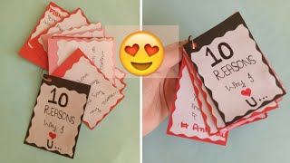 DIY | 10 Reasons Why I Love You Card | Valentine&#39;s Day Gift Idea