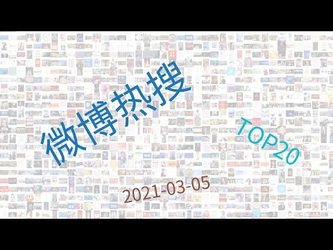Trending topics on Weibo, week of 03-05-2021