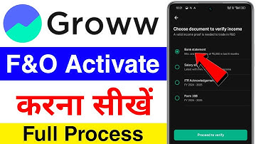 groww app me f&o kaise activate kare | groww f&o activation | how to activate f&o in groww