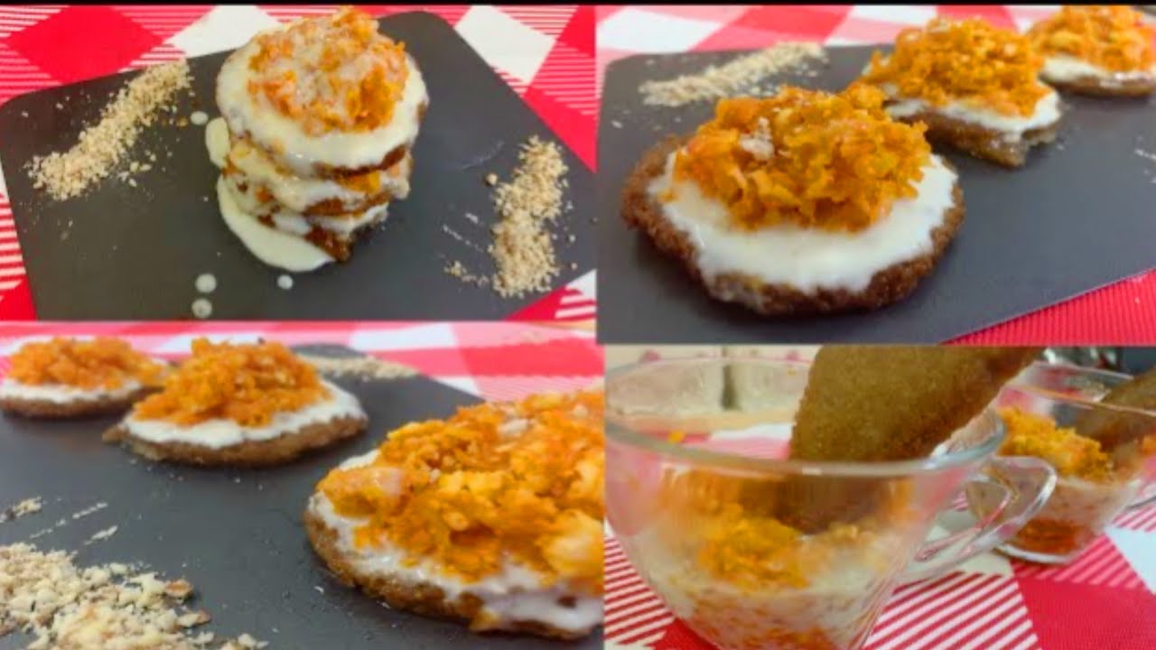 Shahi tukda gajar halwa shots with rabri