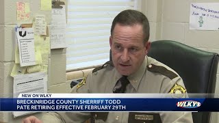 Breckinridge County Sheriff Todd Pate retiring