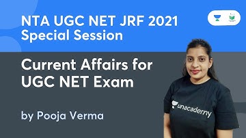 Current Affairs MCQs for NET Exam | NTA UGC NET 2021 | by Pooja Verma