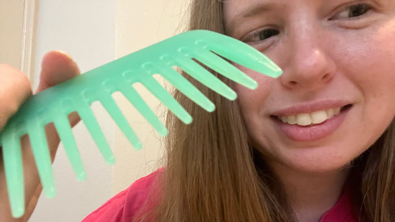 ASMR hair combing ( ￼ real camera touching)