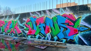 Граффити продакшн с Trek на крыше. Graffiti production at roof.