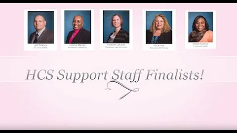 HCS Support Staff of the Year, 2017