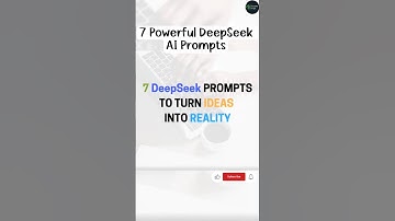 7 powerful DeepSeek AI prompts | DeepSeek Prompts to Turn Ideas into Reality #deepseek #shortvideo
