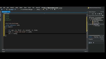 C++ program for fibonacci series