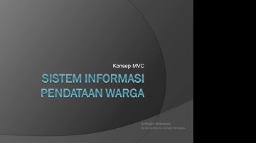 Contoh Sistem informasi penduduk - intro (pengenalan Mvc)