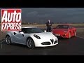 Alfa Romeo 4C vs Porsche Cayman on track