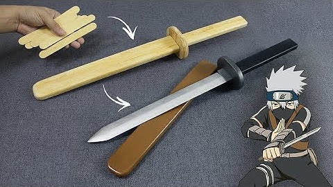EASY & SIMPLE DIY | Make a Kakashi Light Chakra Sword from POPSICLE Sticks - WITHOUT POWERTOOLS