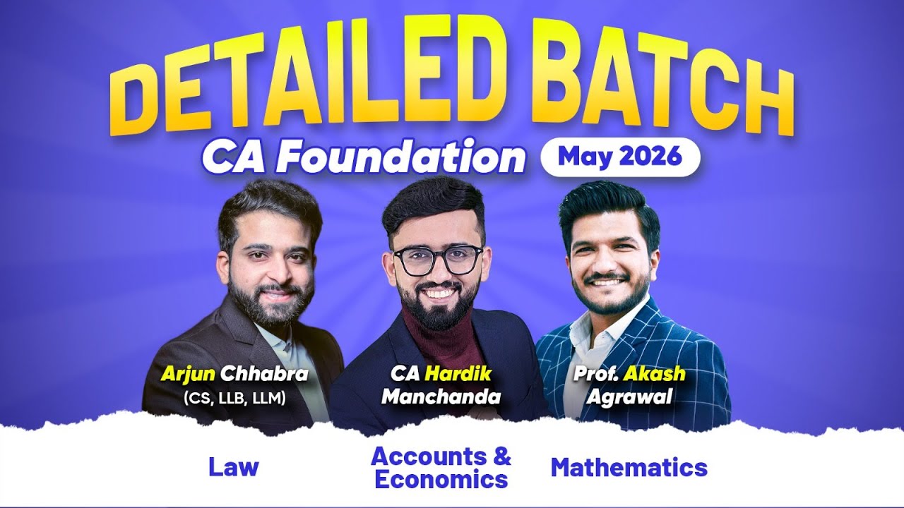 Most DETAILED Batch for May 2026 CA Foundation | Maths | Akash Agrawal ...