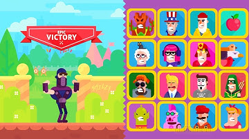 Bowmasters Christmas - Gameplay Walkthrough 35 Epic Wins New Character Frost Ninja vs All Characters