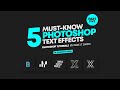 Photoshop Tutorial: 5 Simple Text effects for Beginners (Part 5)