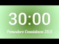 Green Aura💚 30min Pomodoro Timer|Study With Me Countdown| 25/5 Timer🍀