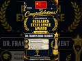 Dr. Francis Deng Clement | Nantong University | Research Excellence Award China. #hrtechnology