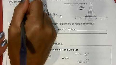 Statistical Reasoning Chapter 7 - Measuring Consistency and Standard Deviation