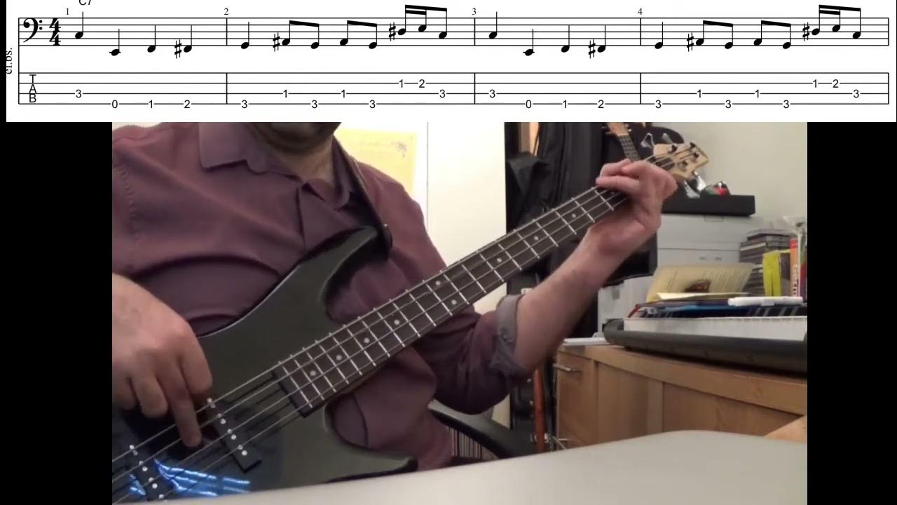 How to play a walking Jazz Bass line C YouTube