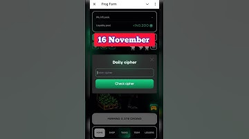 Frog Farm Daily cipher 16 NOVEMBER | Frog Farm cipher Code Today | cipher Code Frog Farm Today