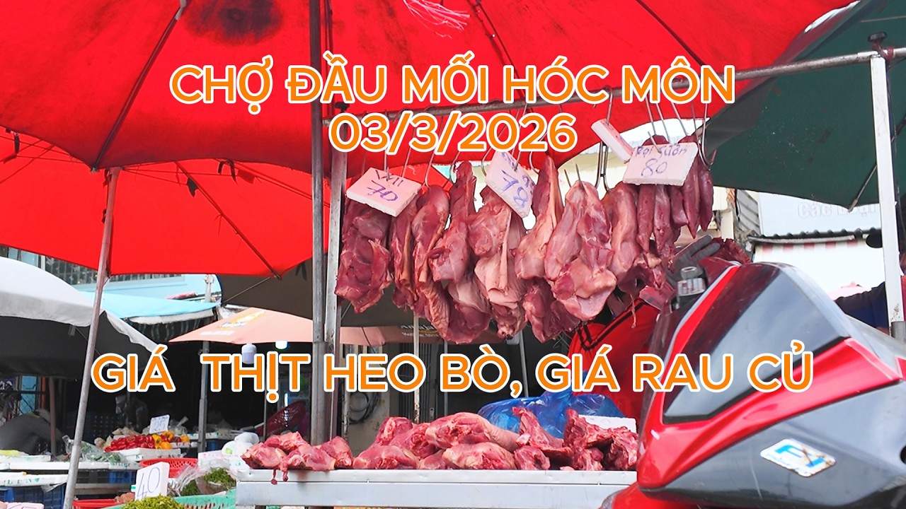 Giá thịt heo hải sản rau củ quả Chợ Đầu Mối Hóc Môn