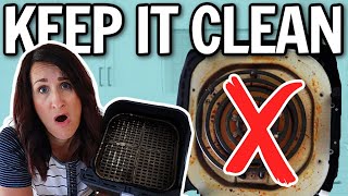 How to CLEAN Air Fryer &amp; KEEP IT CLEAN! Stinky? New? Watch THIS!