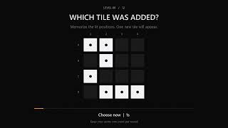 Spot the New Tile - 12-Round Pattern Memory