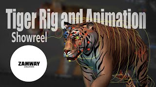 Tiger rig and animation (show reel) #animation #rigging #cgi  #animationreel #blender