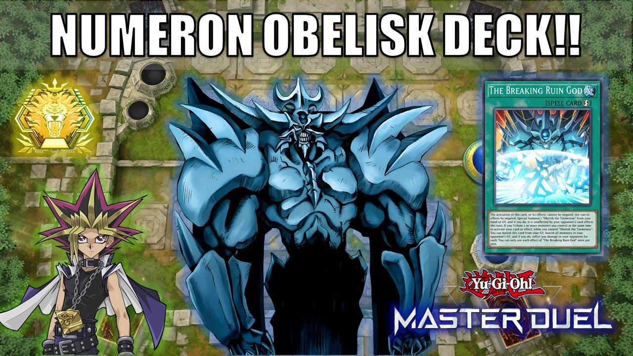 yu gi oh master duel obelisk deck Yu-Gi-Oh!: Slifer, Obelisk, and Ra and The Winged Dragon of Ra return in unparalleled glory with their artwork united on the Slifer Best Numeron Obelisk Deck! -