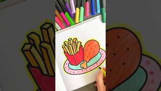 Coloring page French fries and chicken thigh ππποΈ #art #cartoon #shorts #shortvideo #video #food Coloring page French fries and chicken thigh ππποΈ #art #cartoon #shorts #shortvideo #video #food