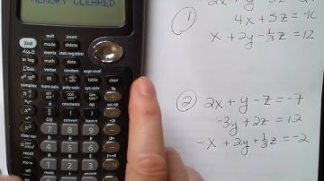 TI 36X Pro - Solve 3x3 systems