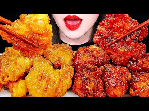 ASMR KYOCHON FRIED CHICKEN 교촌 레드허니순살치킨 먹방 리얼사운드 EATING SOUNDS MUKBANG 咀嚼音チキンモッパン