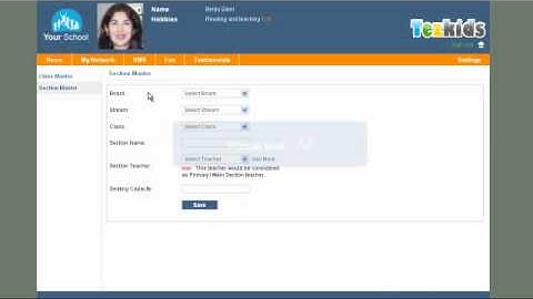 Tezkids(school management software): How to setup a class and section