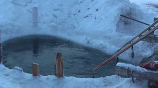 Hole in the Ice in Siberia - Preparing Russian Sauna Banja Fun - Sauna Fun #Sauna #Banya