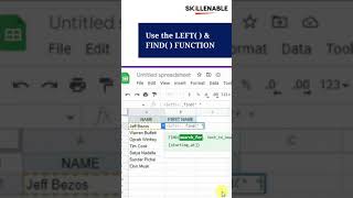 Learn how to use the LEFT and FIND Function in Excel & Google sheet |TIPS AND TRICKS