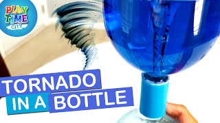 TORNADO IN A BOTTLE Science Experiment for Kids - Discovery Tornado Vortex
