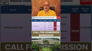 NIT Surathkal Mining Engineering Cutoff 2025 📊 Opening &amp; Closing Rank Analysis