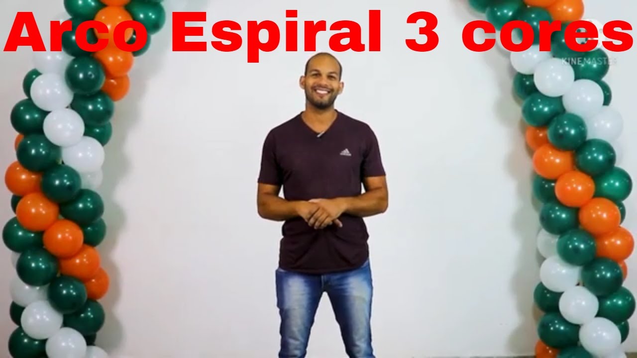 COMO FAZER ARCO DE BALÕES ESPIRAL 3 CORES  |  ARCO DE BEXIGAS 3 CORES